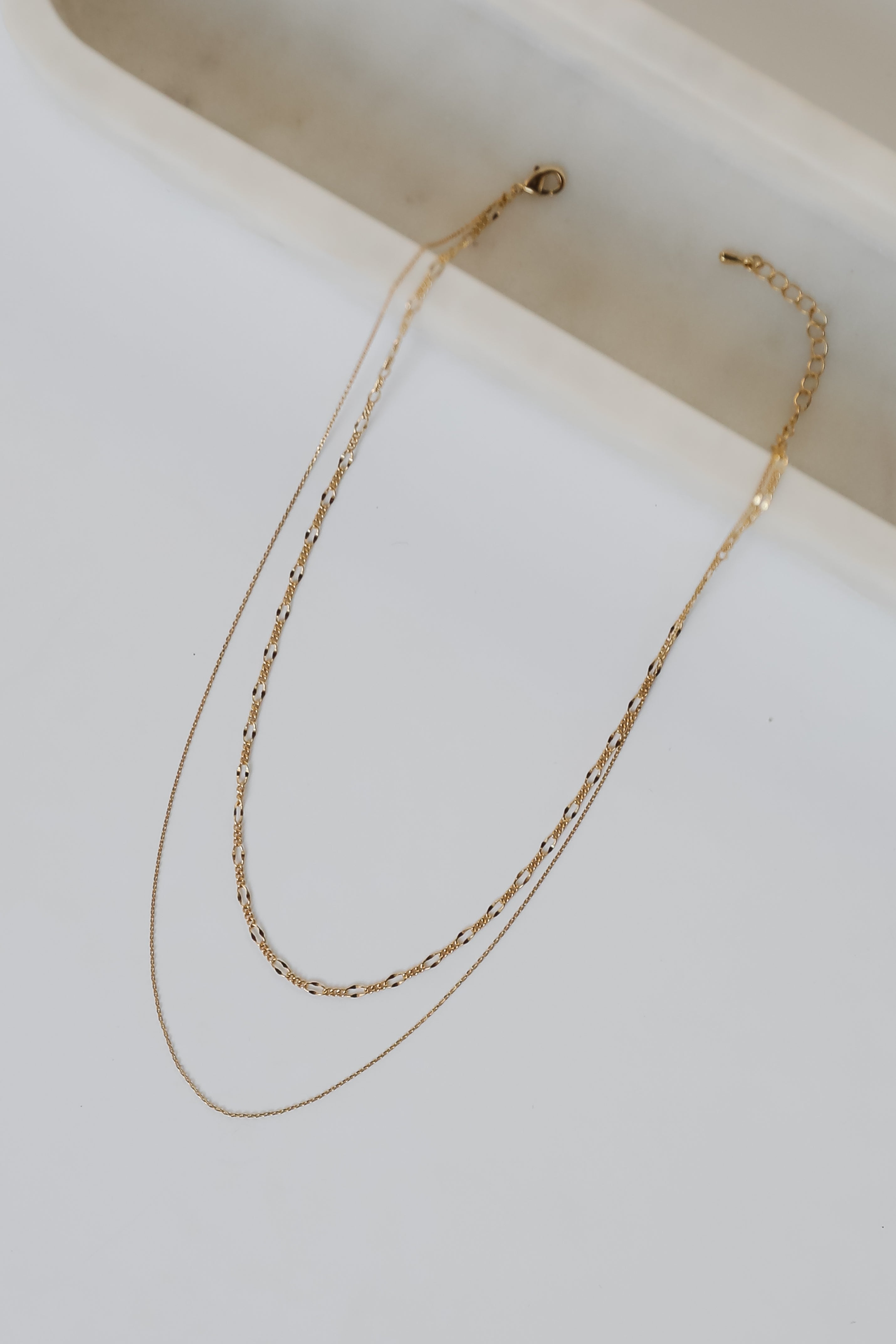 Carrie Gold Layered Chain Necklace