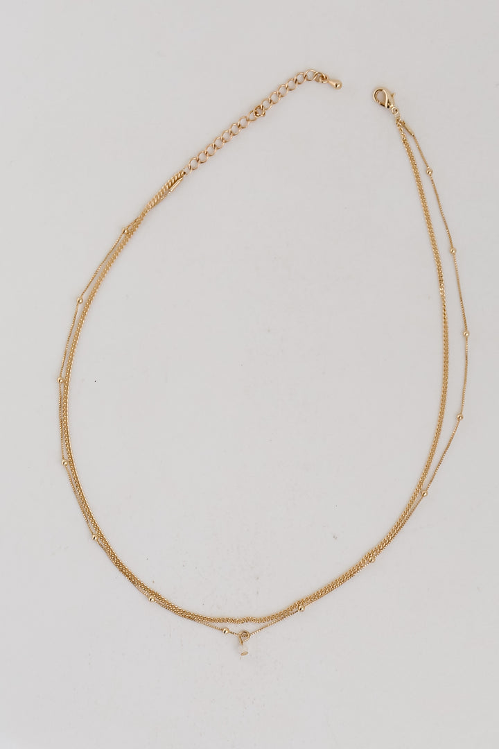 cute Gold Layered Chain Necklace