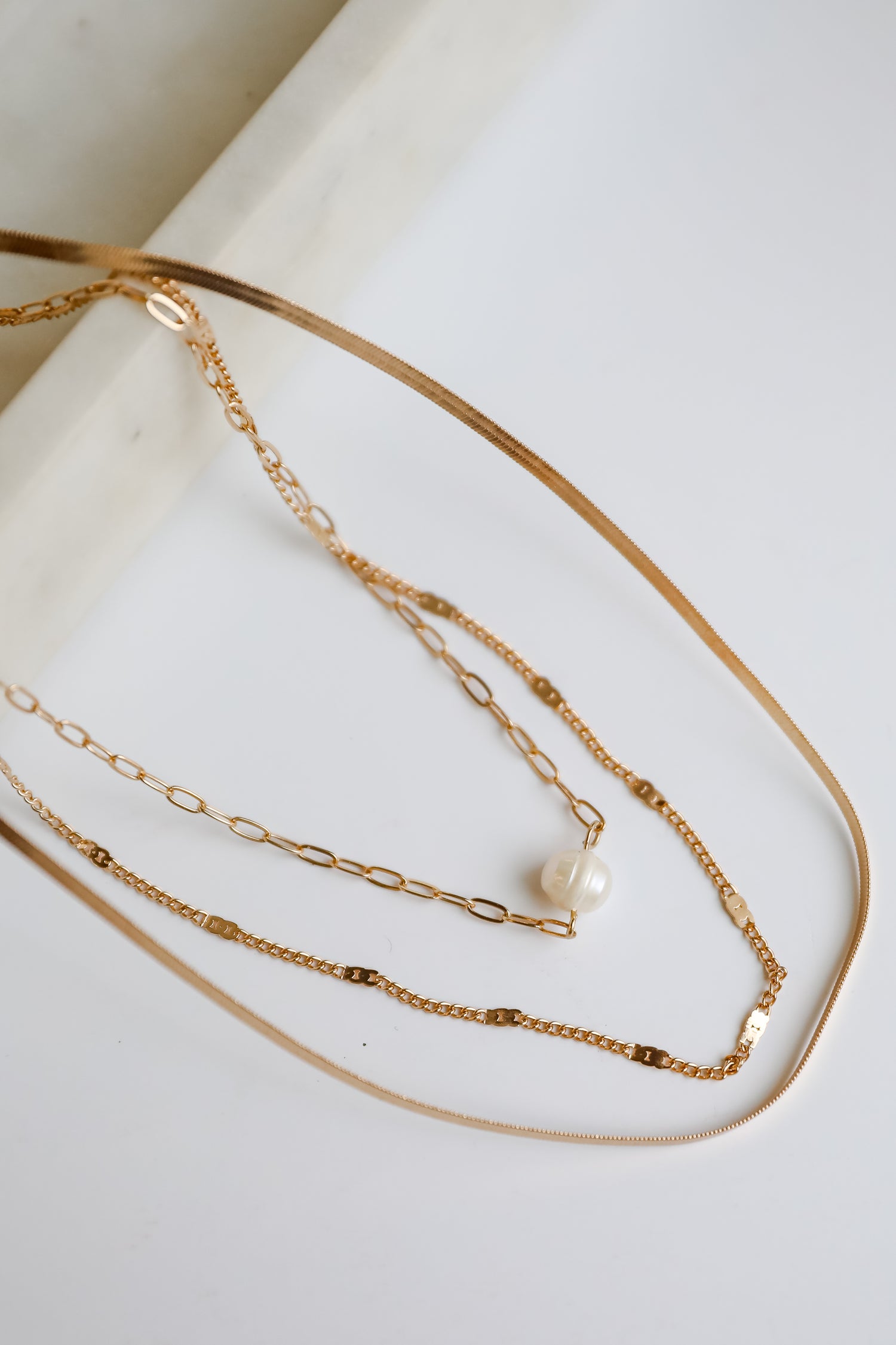 Naomi Gold Layered Chain Necklace