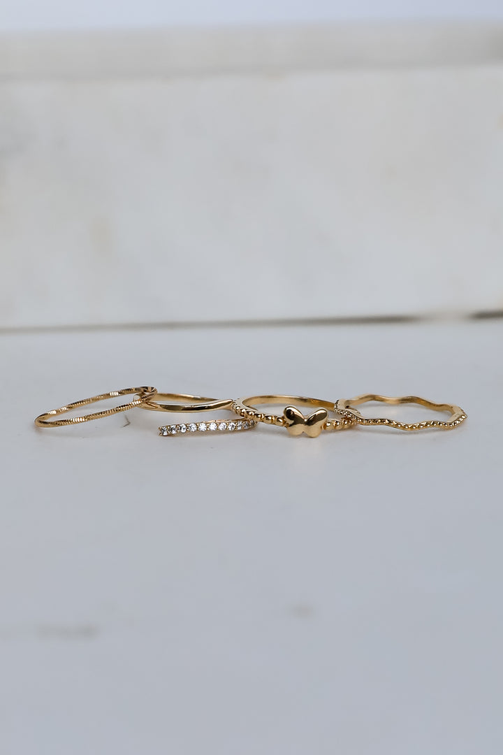 Elena Gold Ring Set