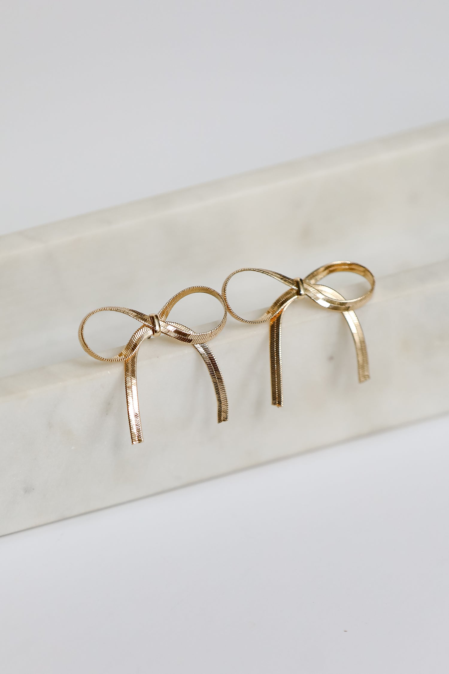 Nina Gold Bow Earrings