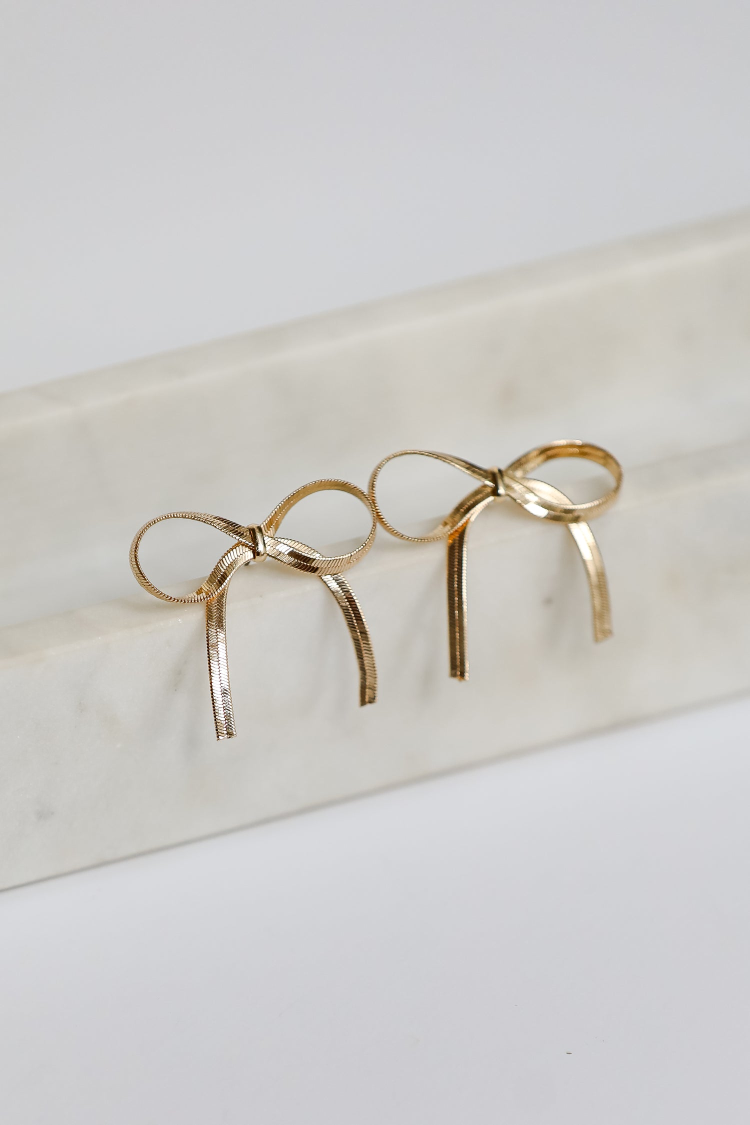 Nina Gold Bow Earrings