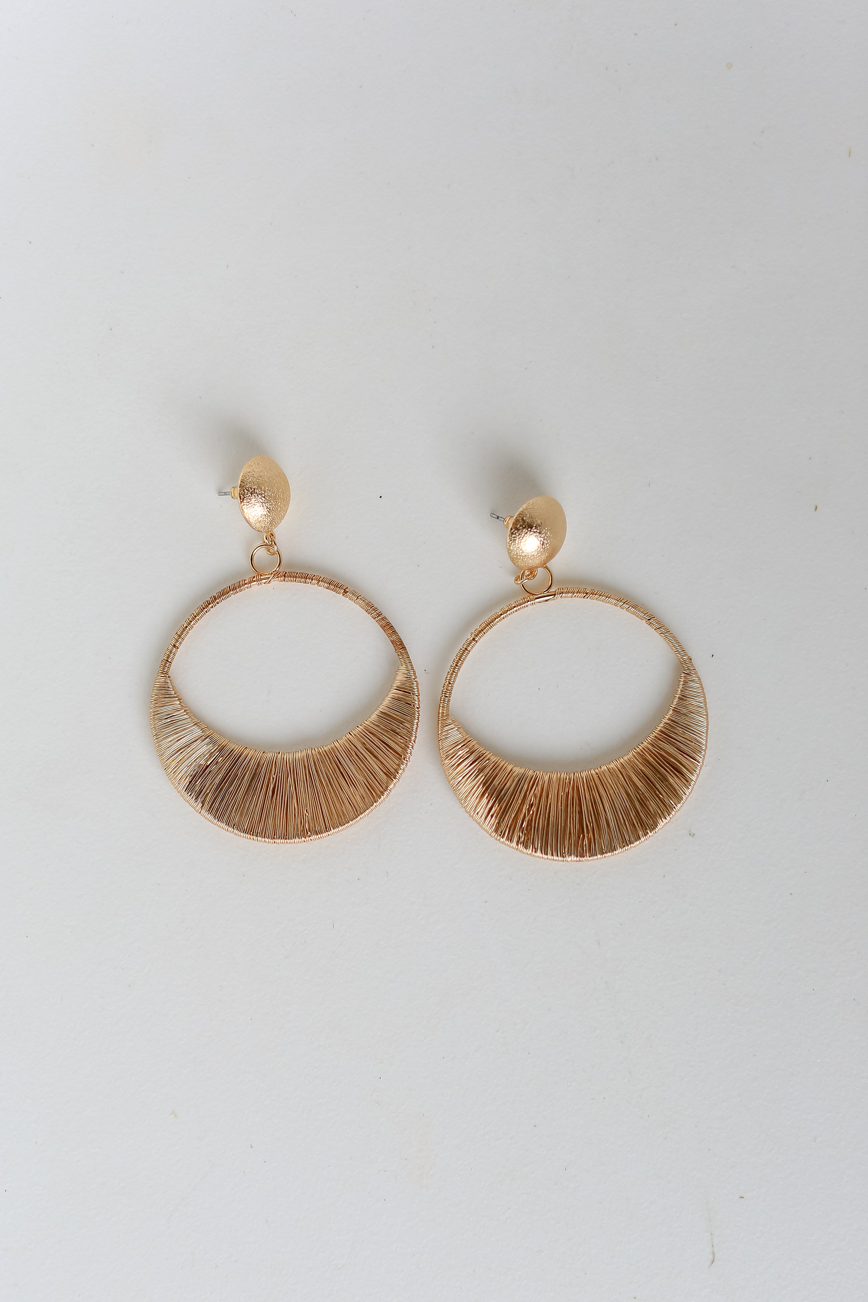 Gold Statement Drop Earrings