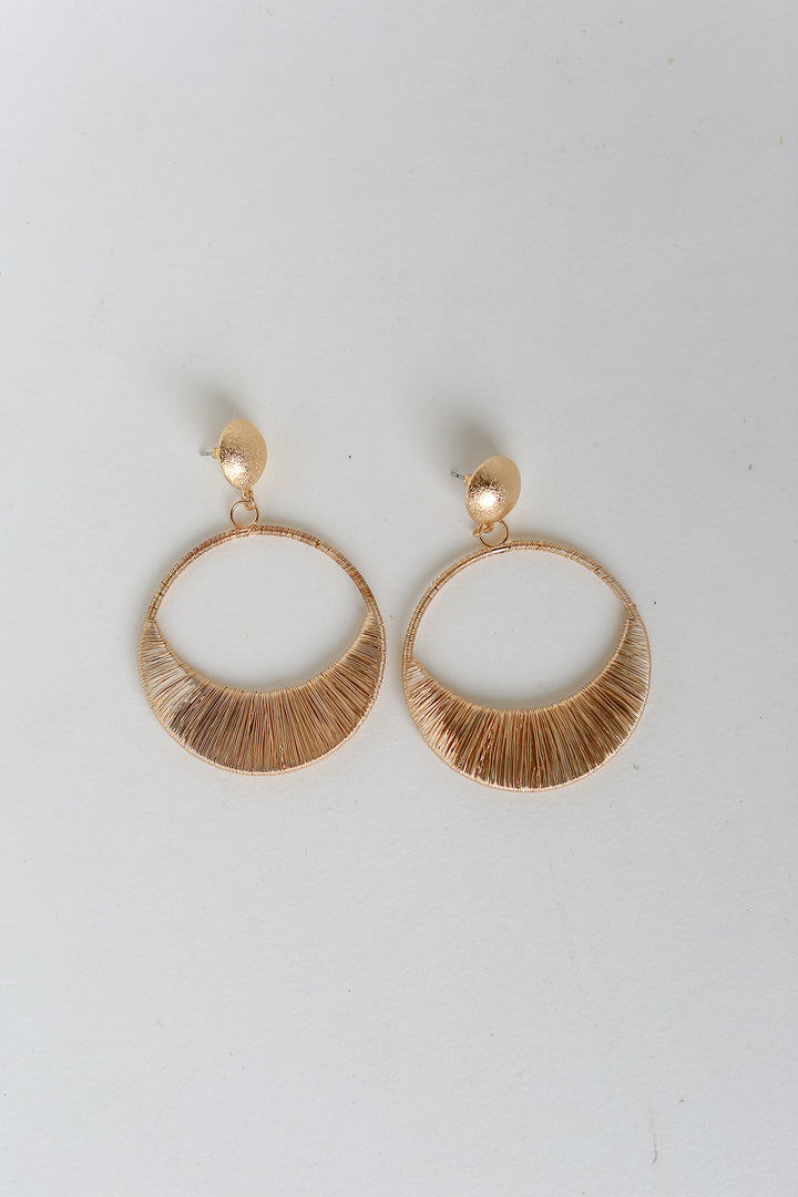 Gold Statement Drop Earrings