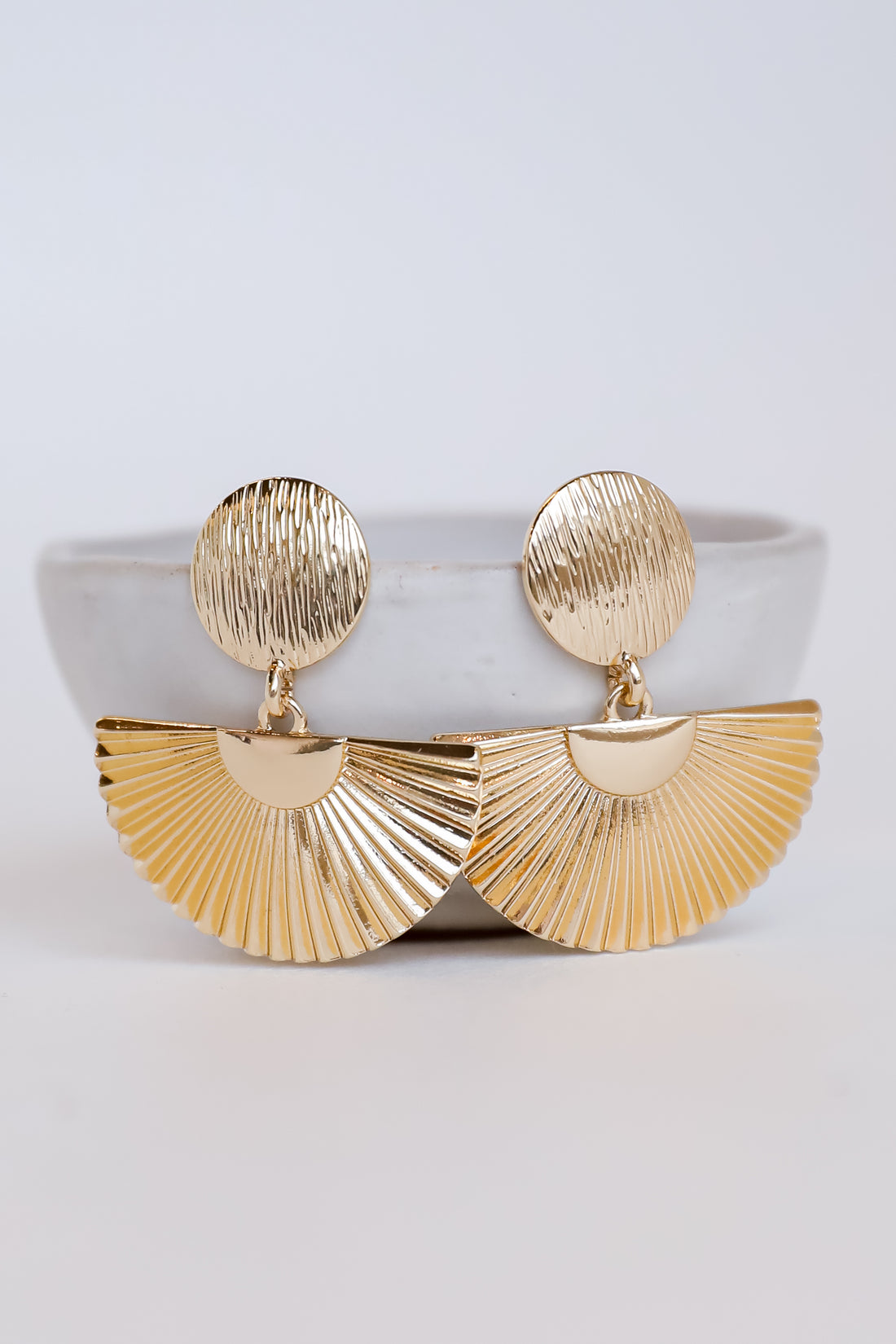 Gold Statement Drop Earrings