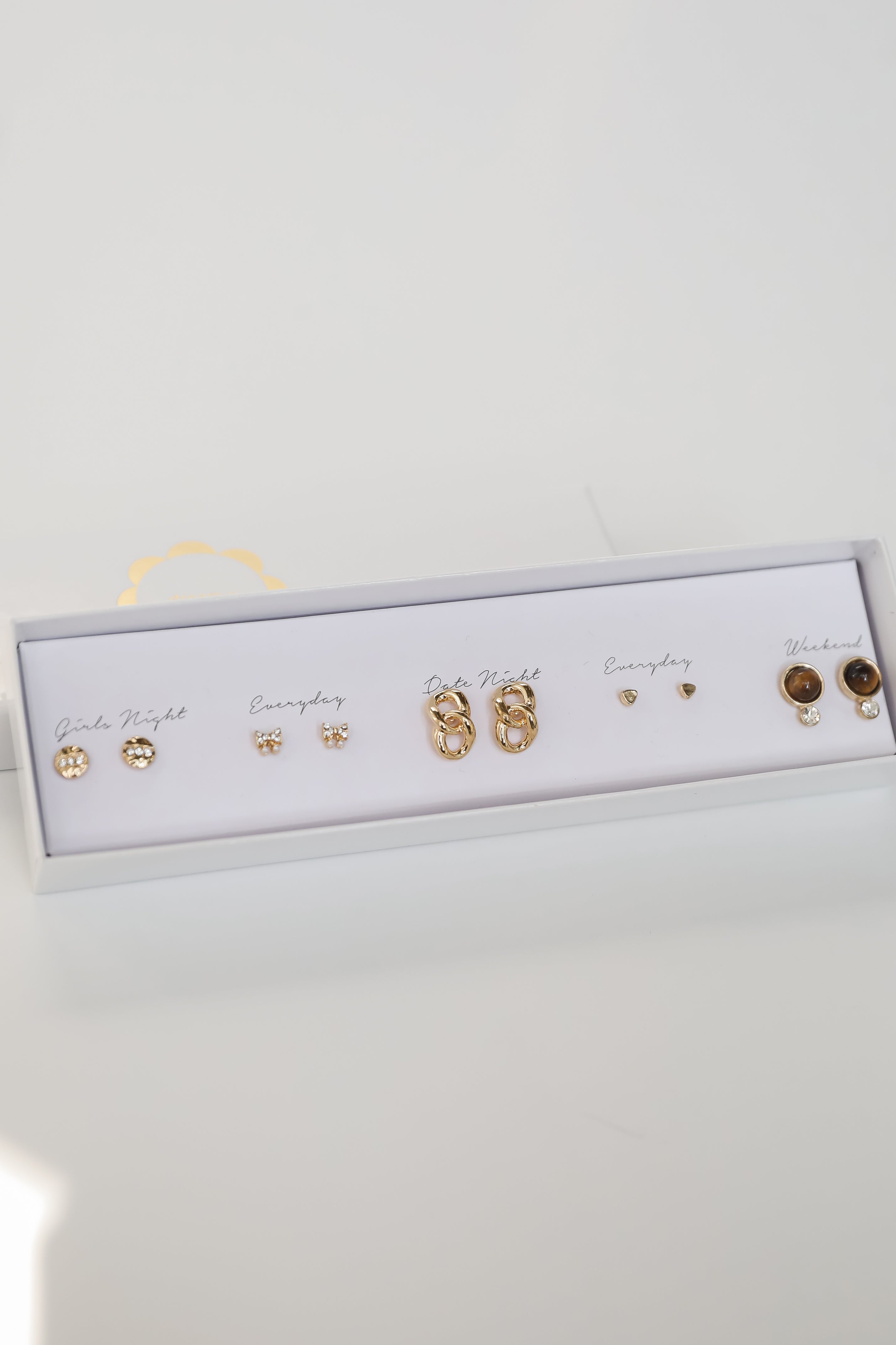 Regina Gold Stud Earring Set