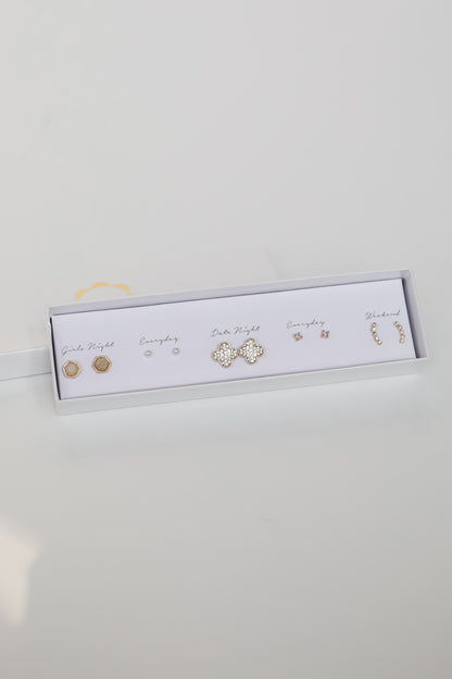 Tessa Gold Stud Earring Set