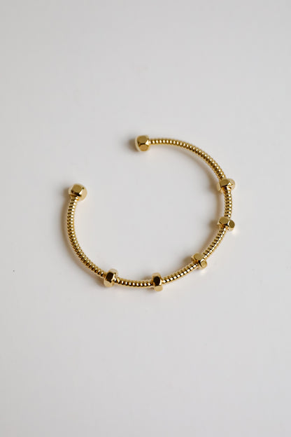 Samantha Gold Textured Cuff Bracelet