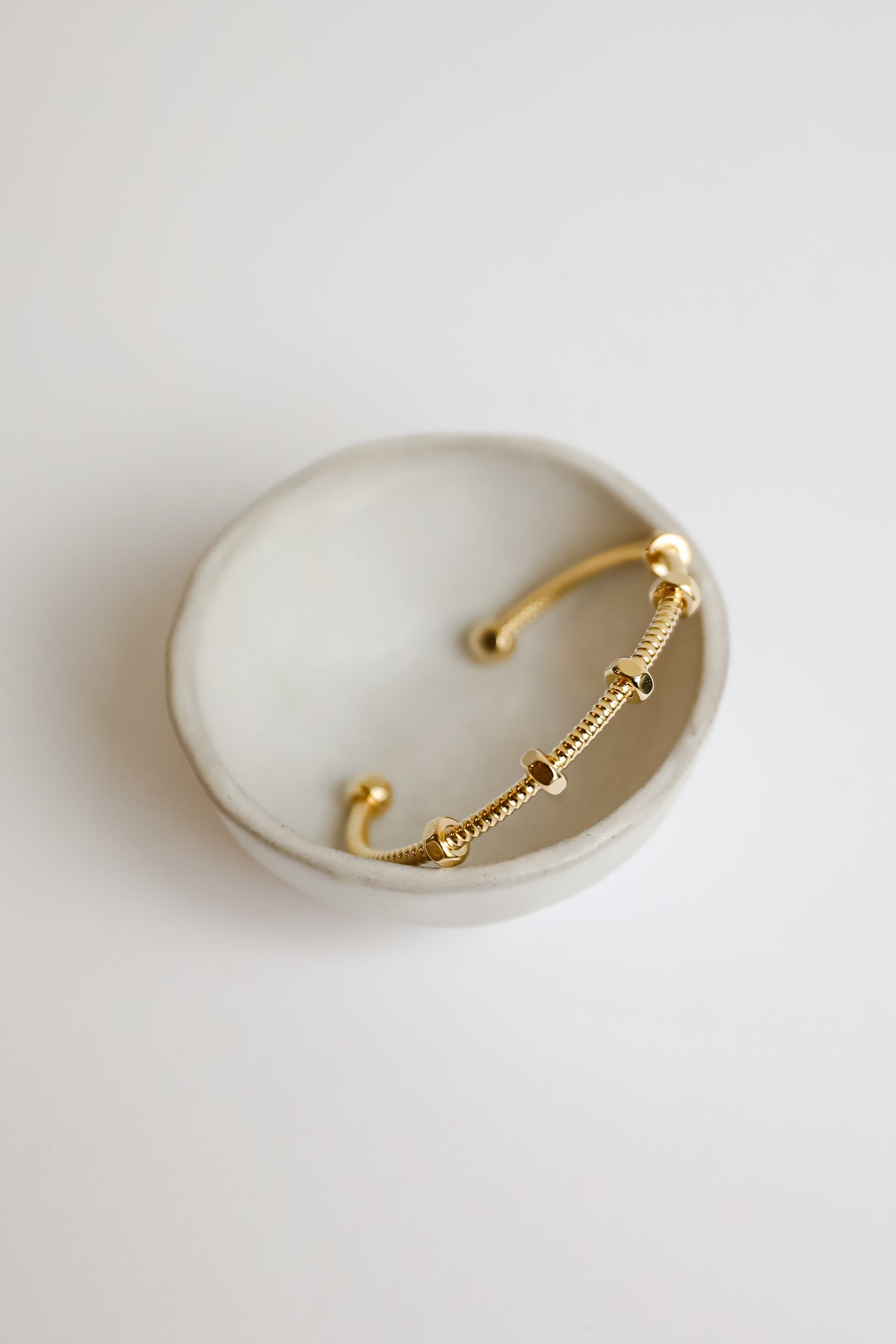 Samantha Gold Textured Cuff Bracelet