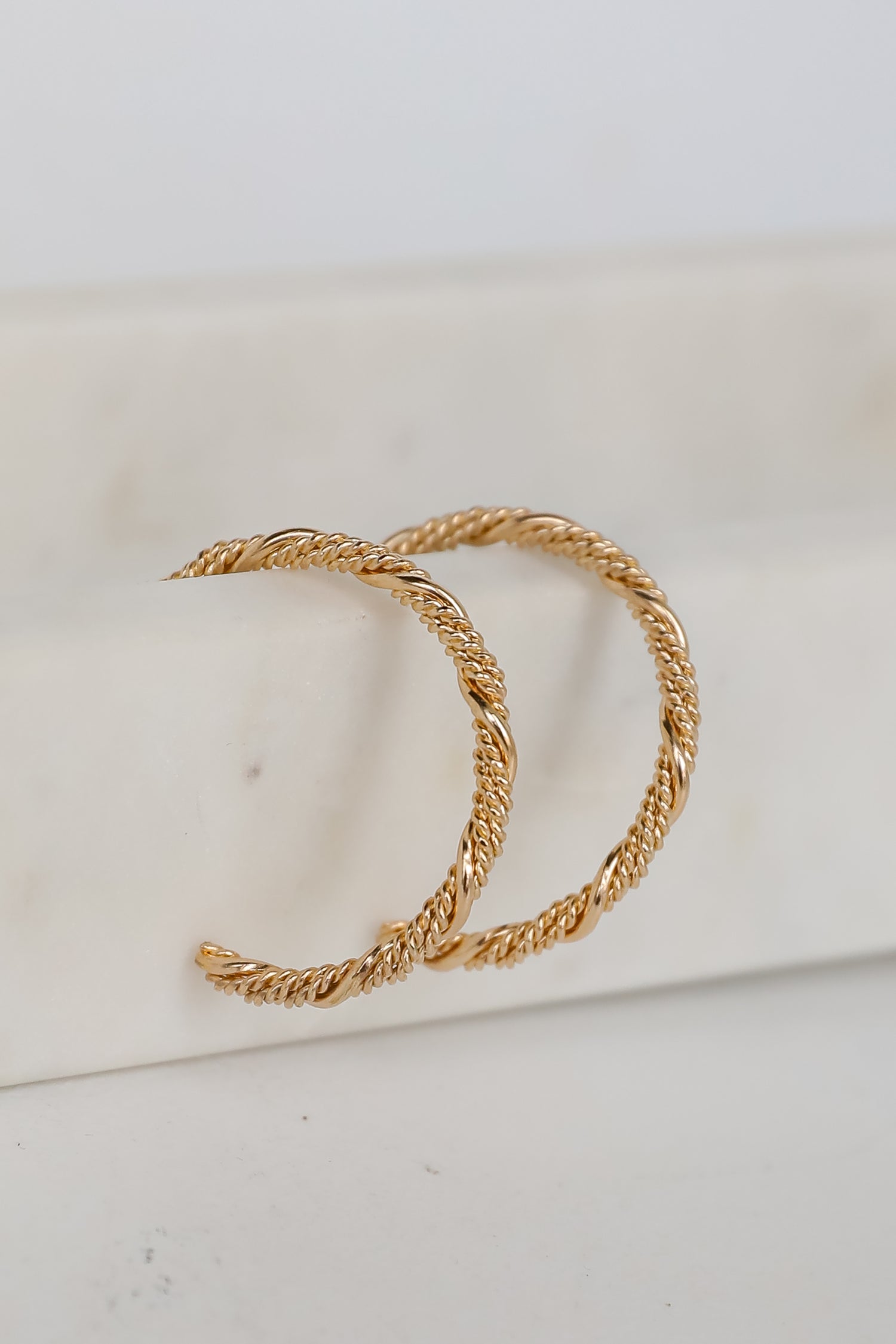 Diana Gold Twisted Hoop Earrings