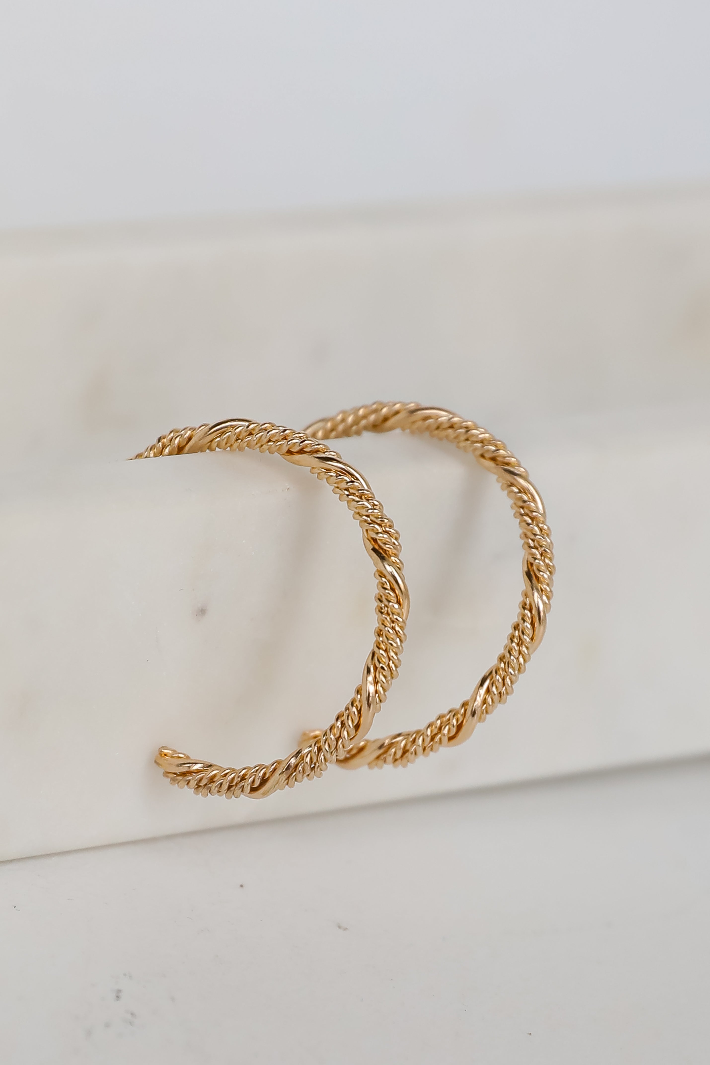 Diana Gold Twisted Hoop Earrings