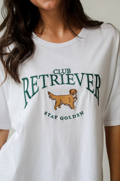 Golden Retriever White Graphic Tee