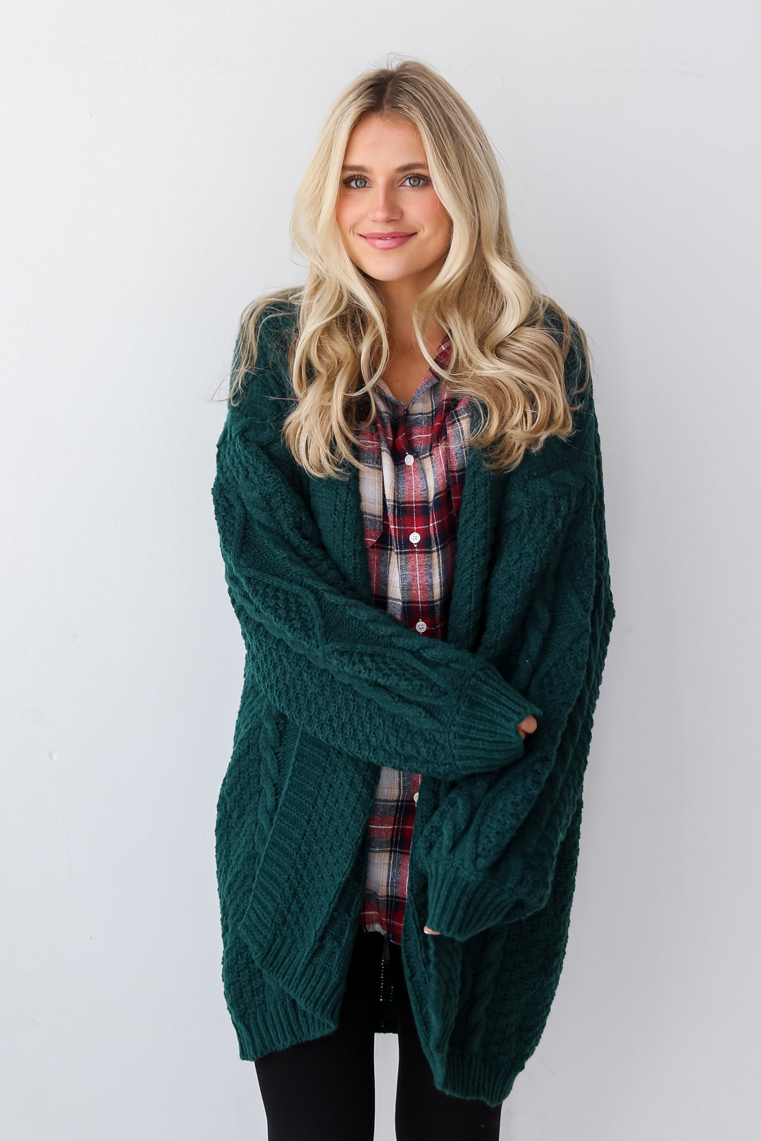 chunky knit cardigan