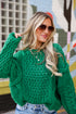 Green Cable Knit Sweater