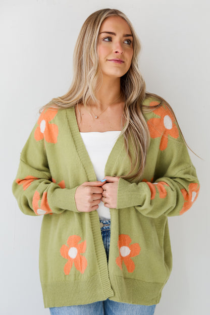 Floral Cardigan front view