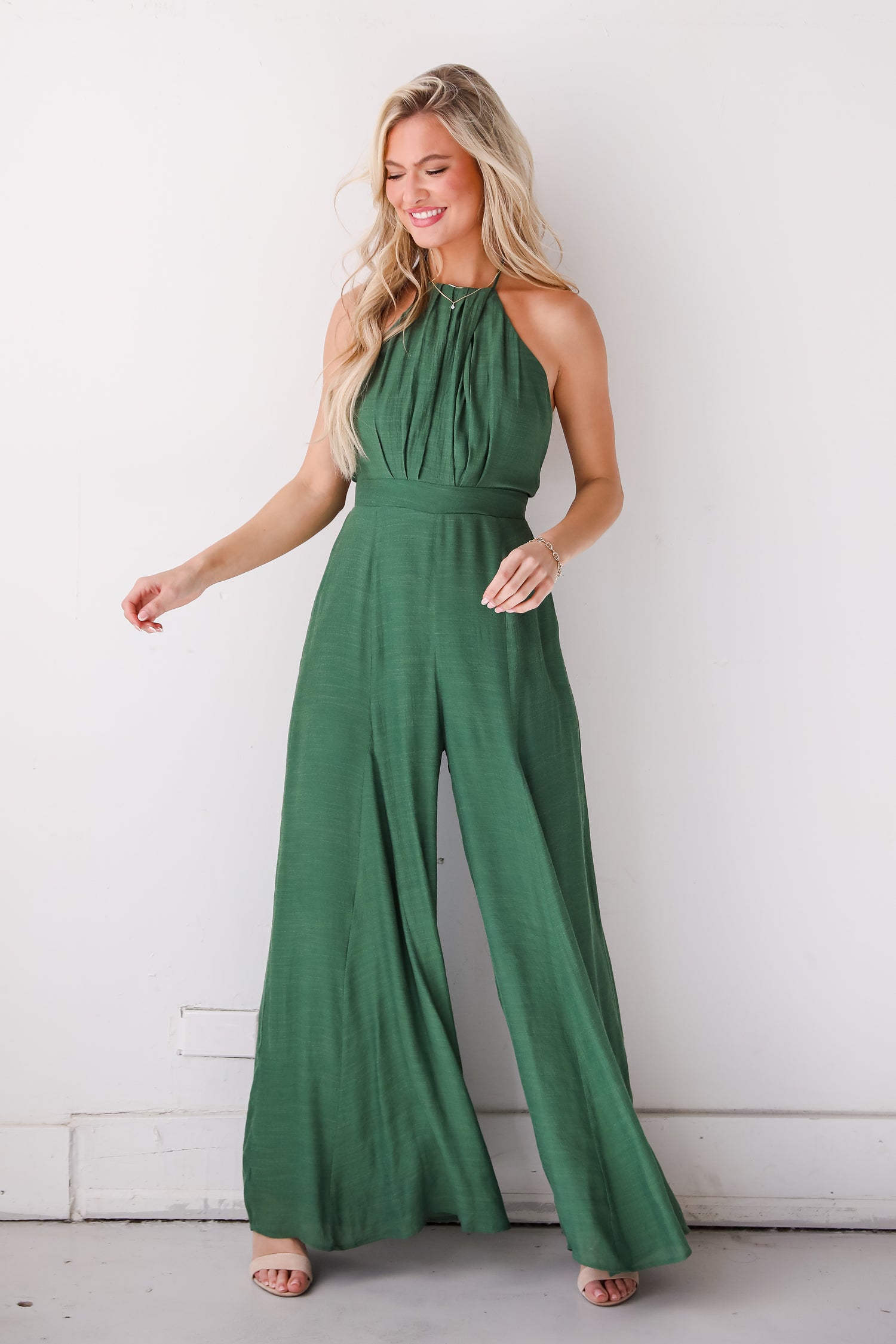 Precious Appearance Green Halter Jumpsuit