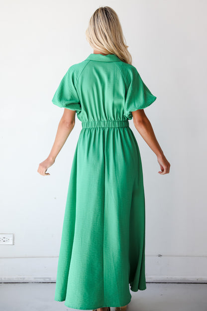 long green dress