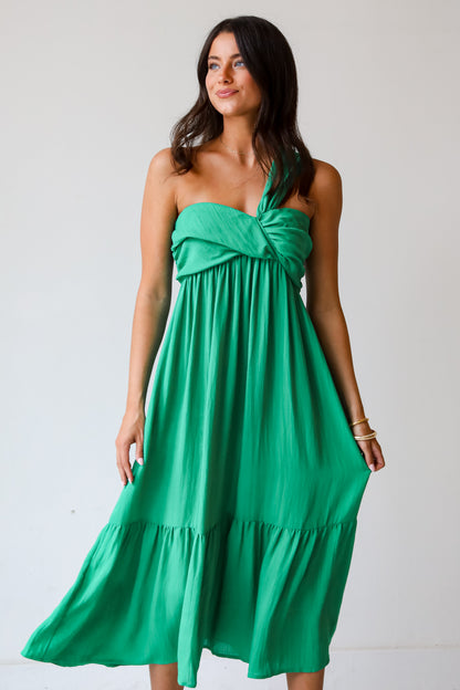 Abundance Of Love Kelly Green Midi Dress