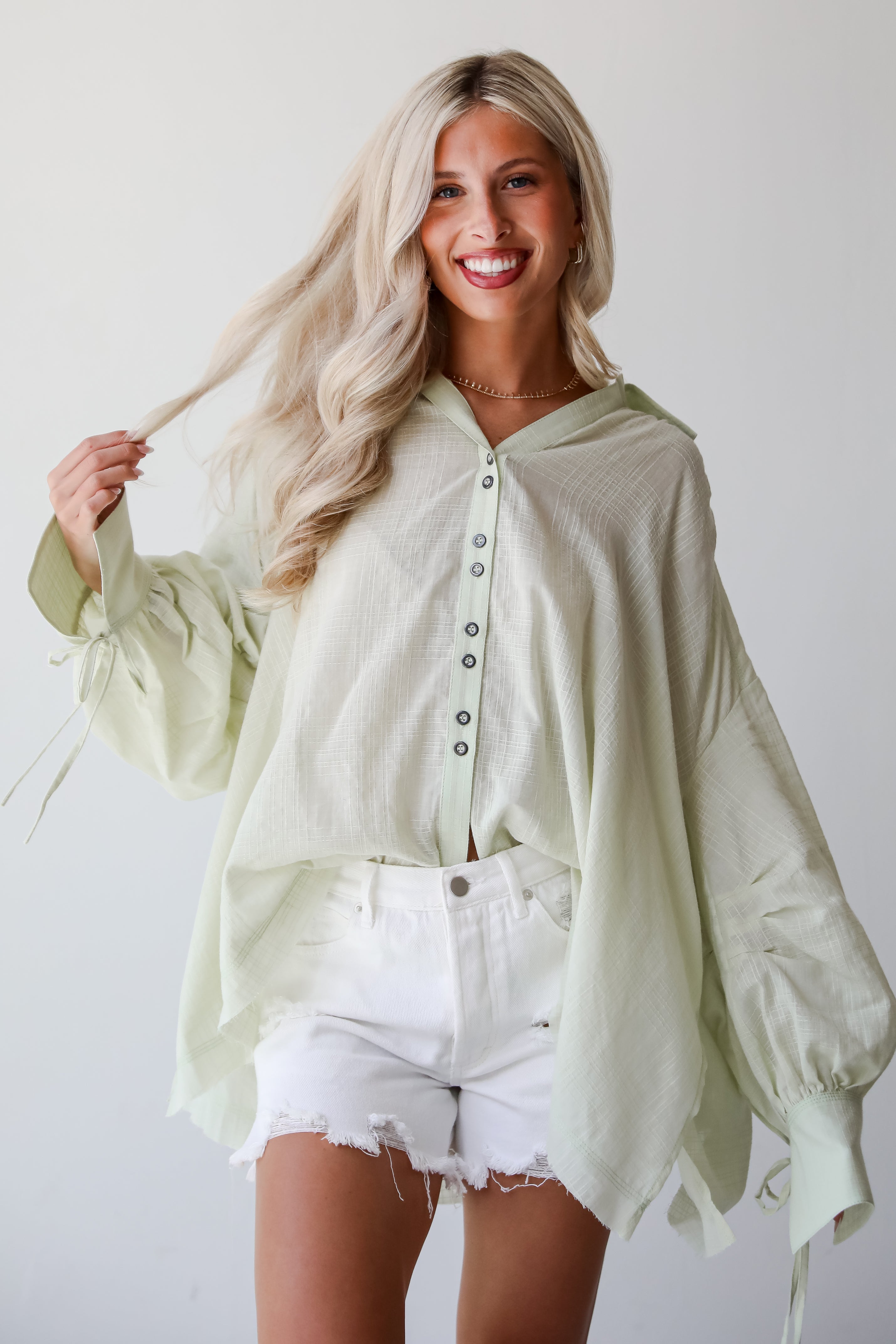 Light Green Oversized Blouse