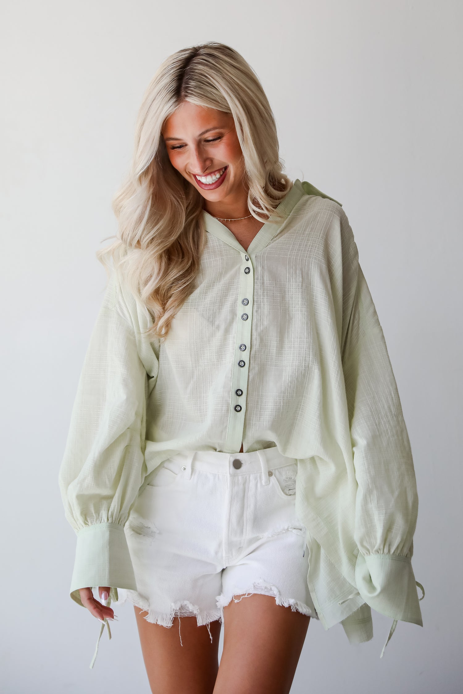 Light Green Oversized Blouse