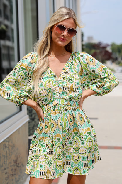 Preciously Adored Green Romper