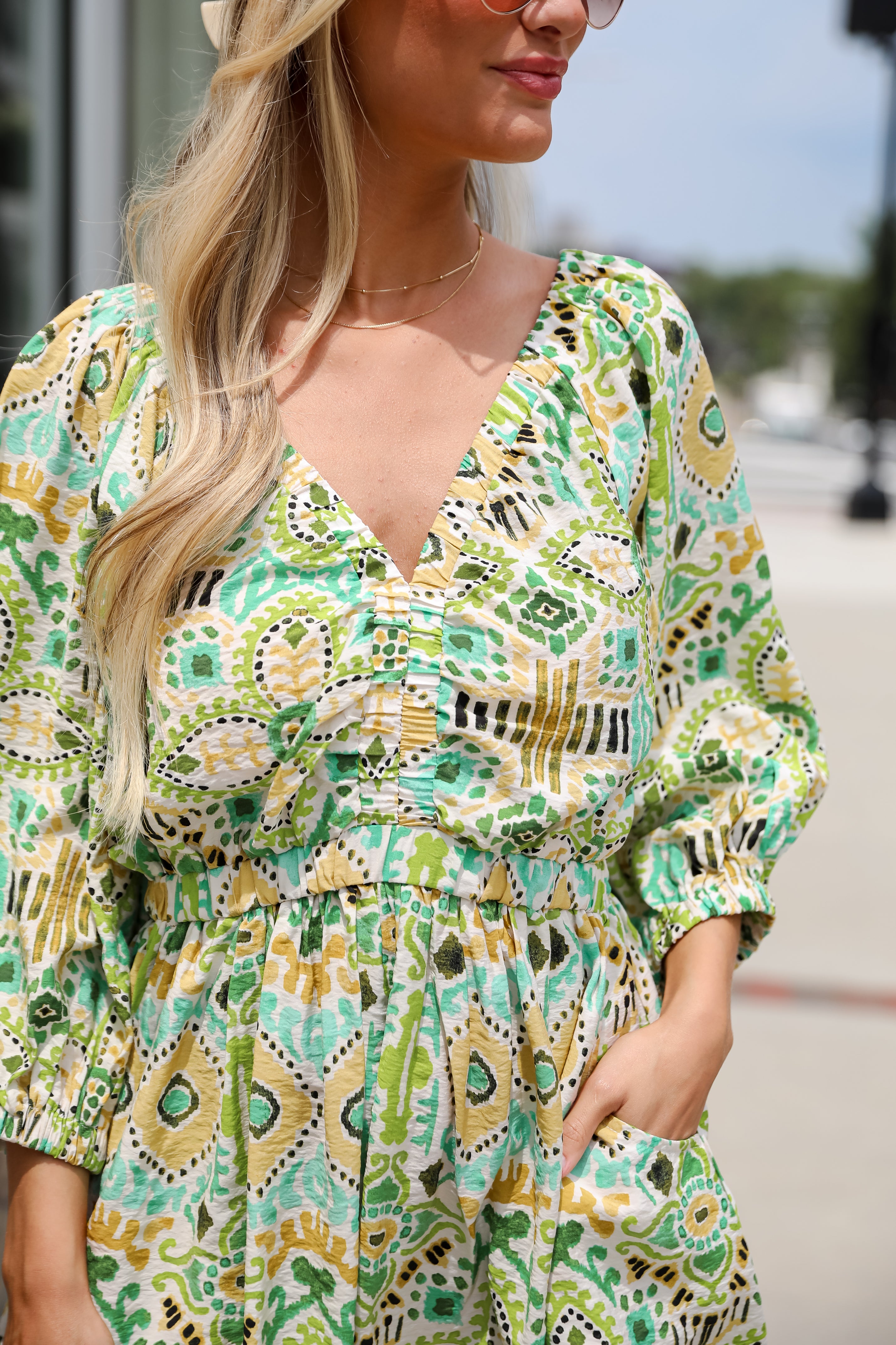 Preciously Adored Green Romper