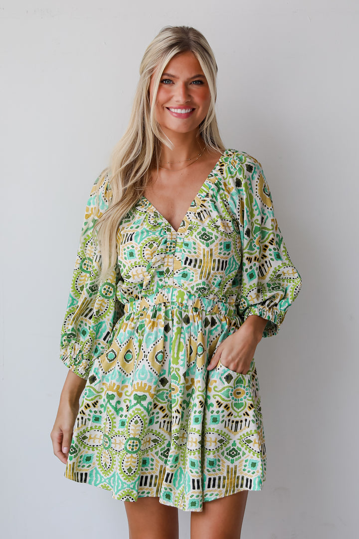 Preciously Adored Green Romper