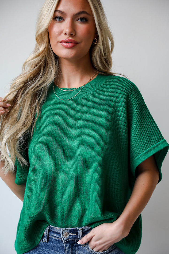 Kelly Green Sweater Top