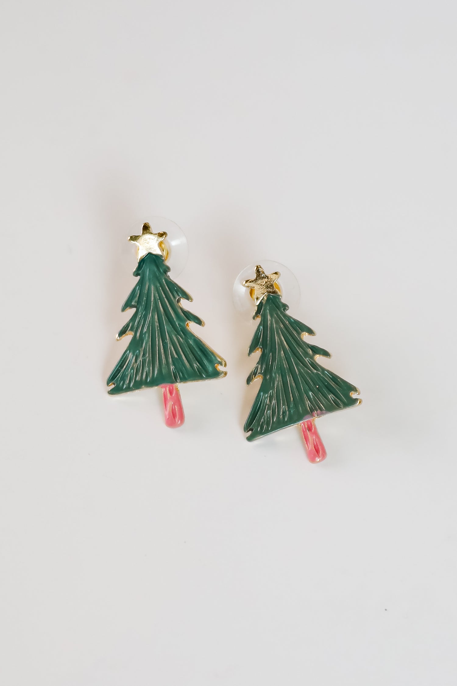 Belle Green Christmas Tree Stud Earrings