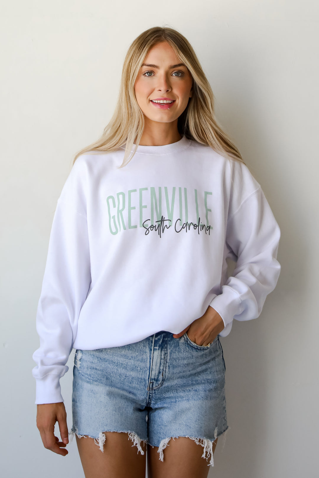 White Greenville South Carolina Sweatshirt