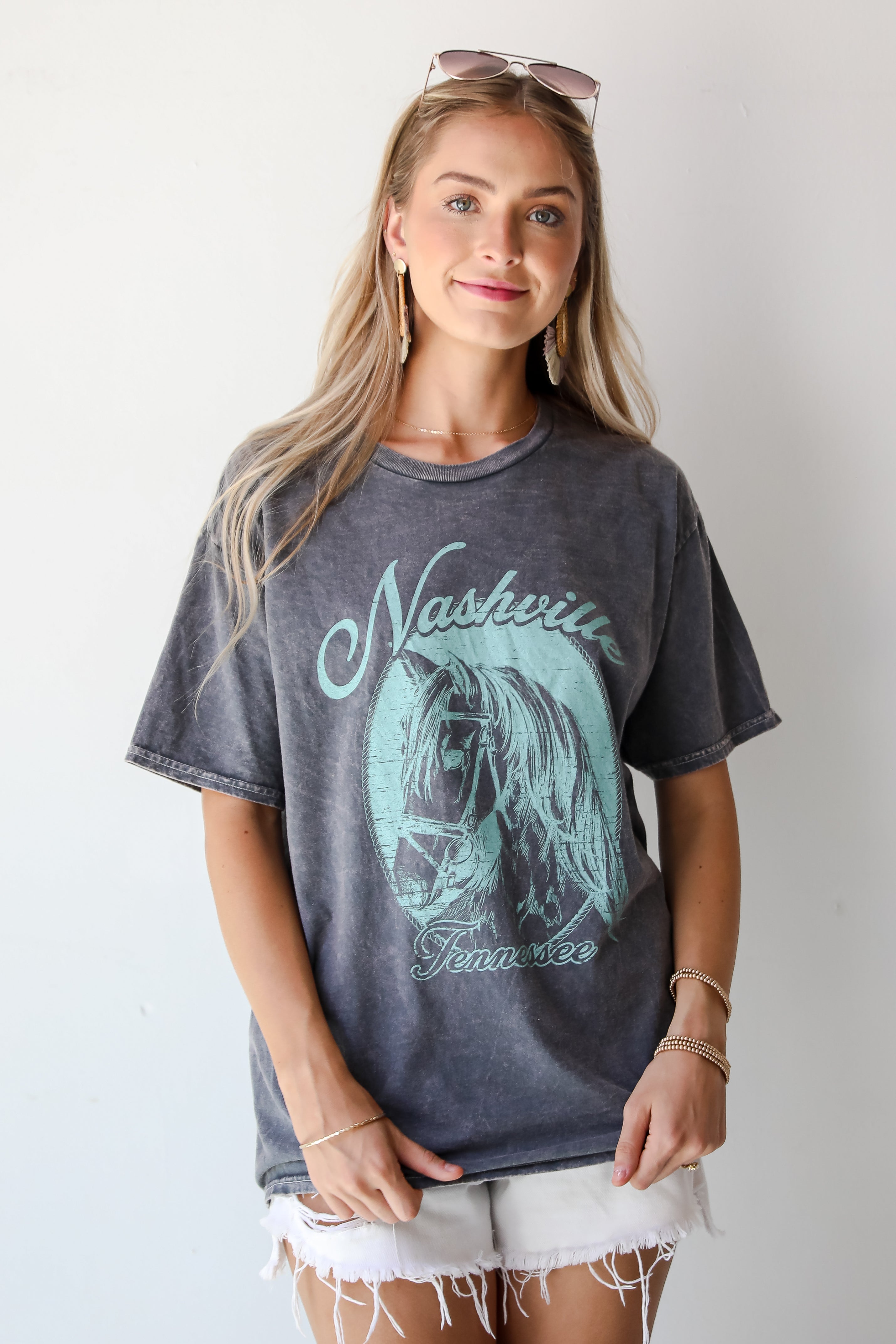 Nashville Tennessee Grey Graphic Tee