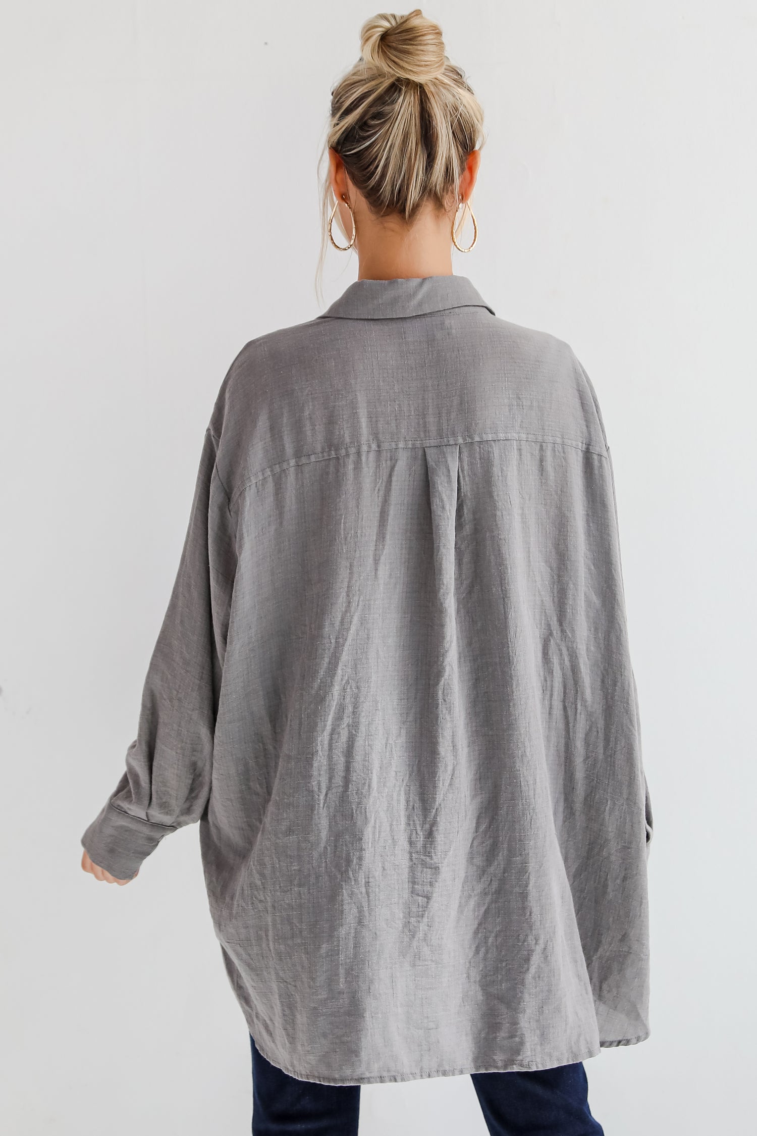 Allison Oversized Button-Up Blouse