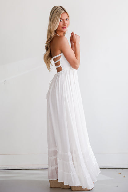 white vacation dress