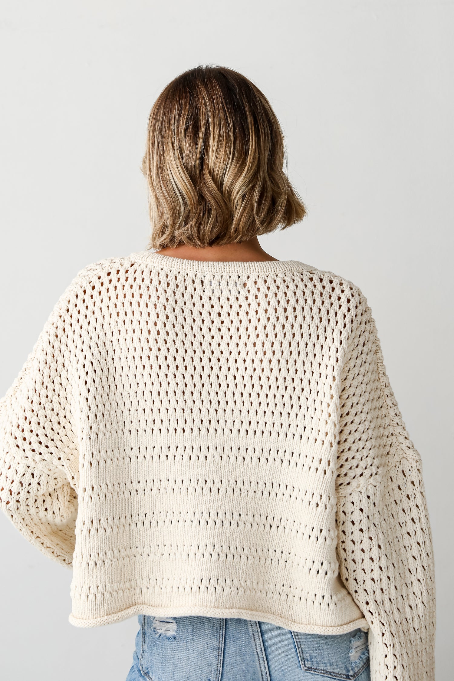 crochet knit sweater