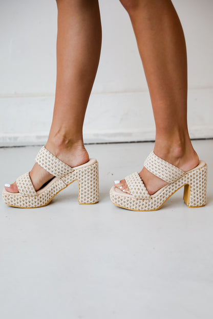 Gem Natural Platform Espadrille Heels