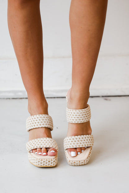 Gem Natural Platform Espadrille Heels