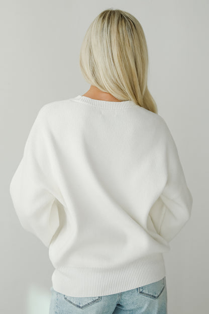 Snowy Escape Ivory Oversized Sweater