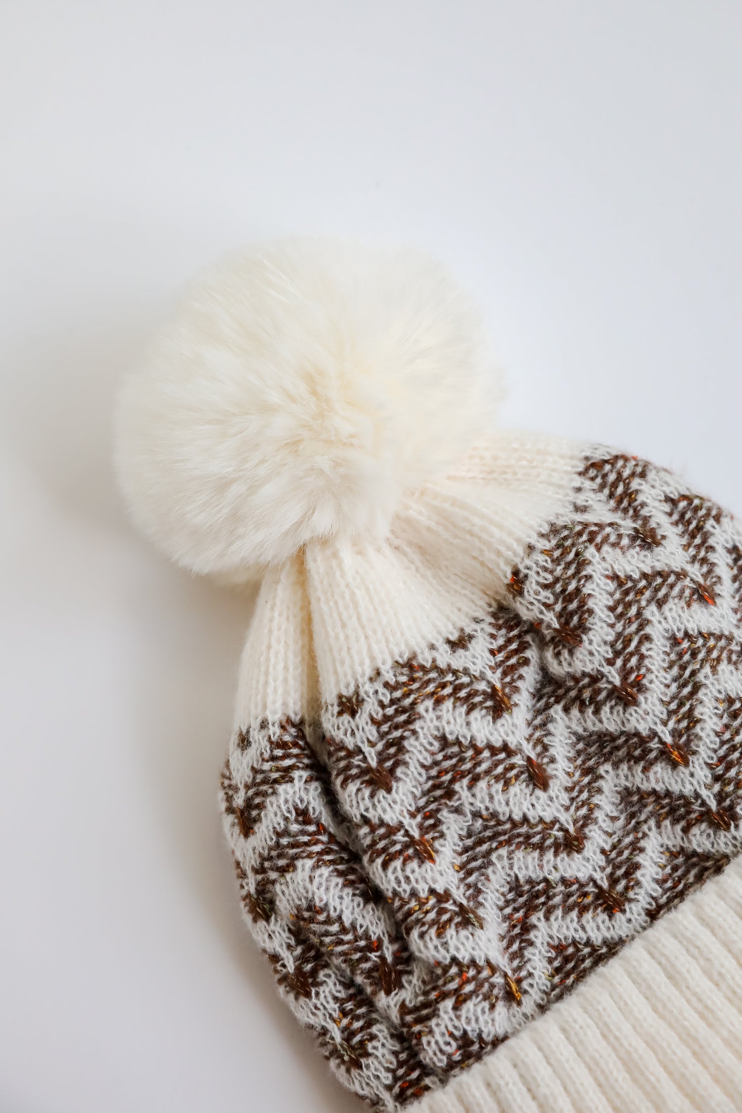 Alpine Poise Ivory Pom Pom Beanie