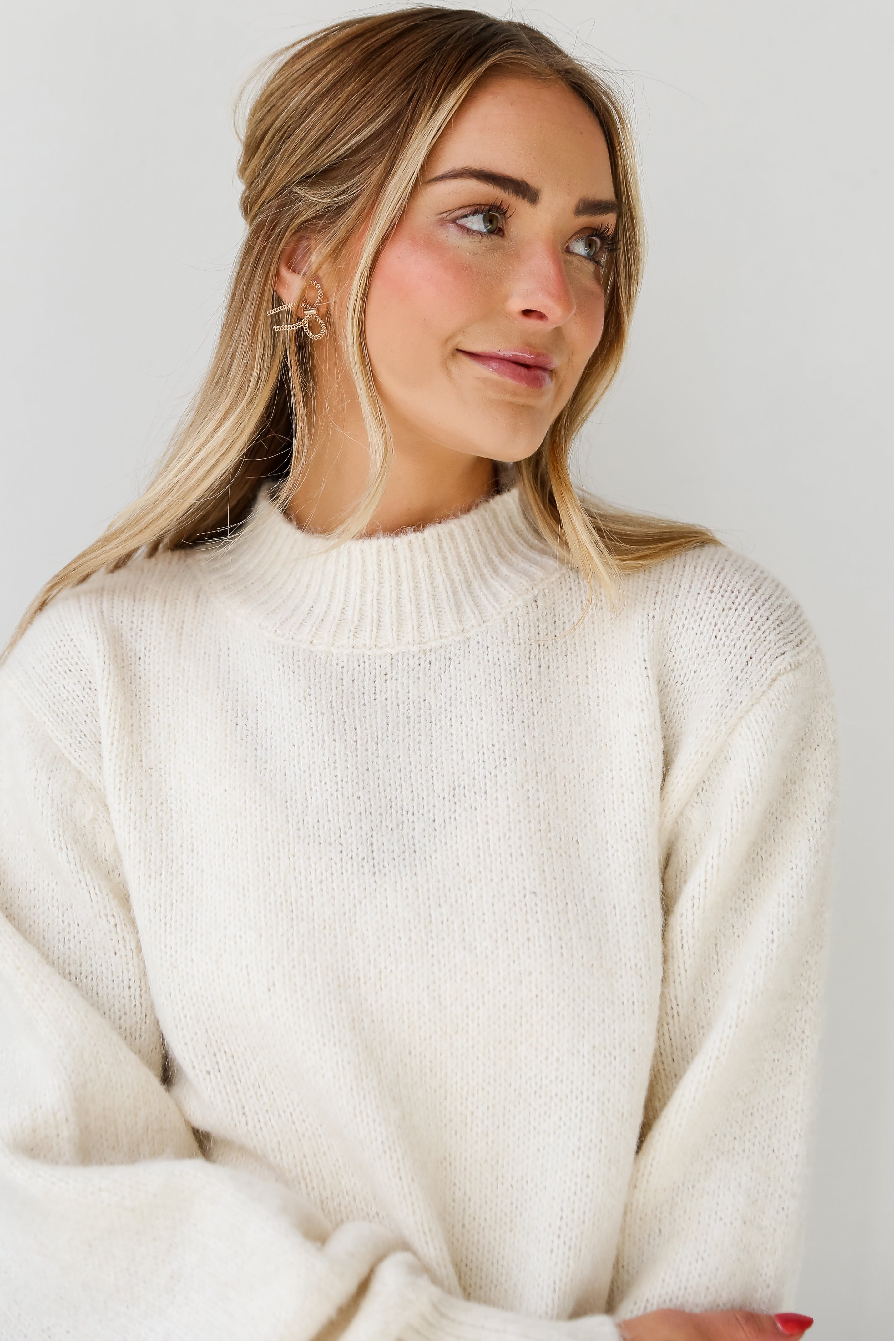 basic Ivory Oversized Sweater