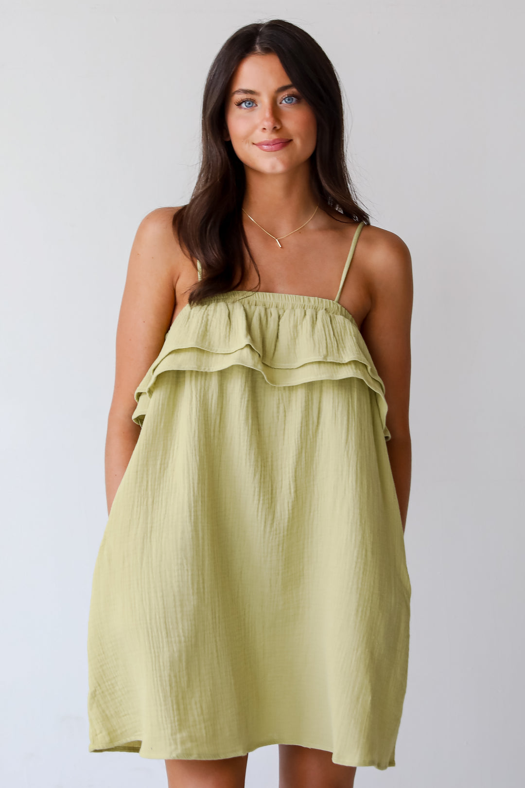 Adoring Sunshine Linen Mini Dress