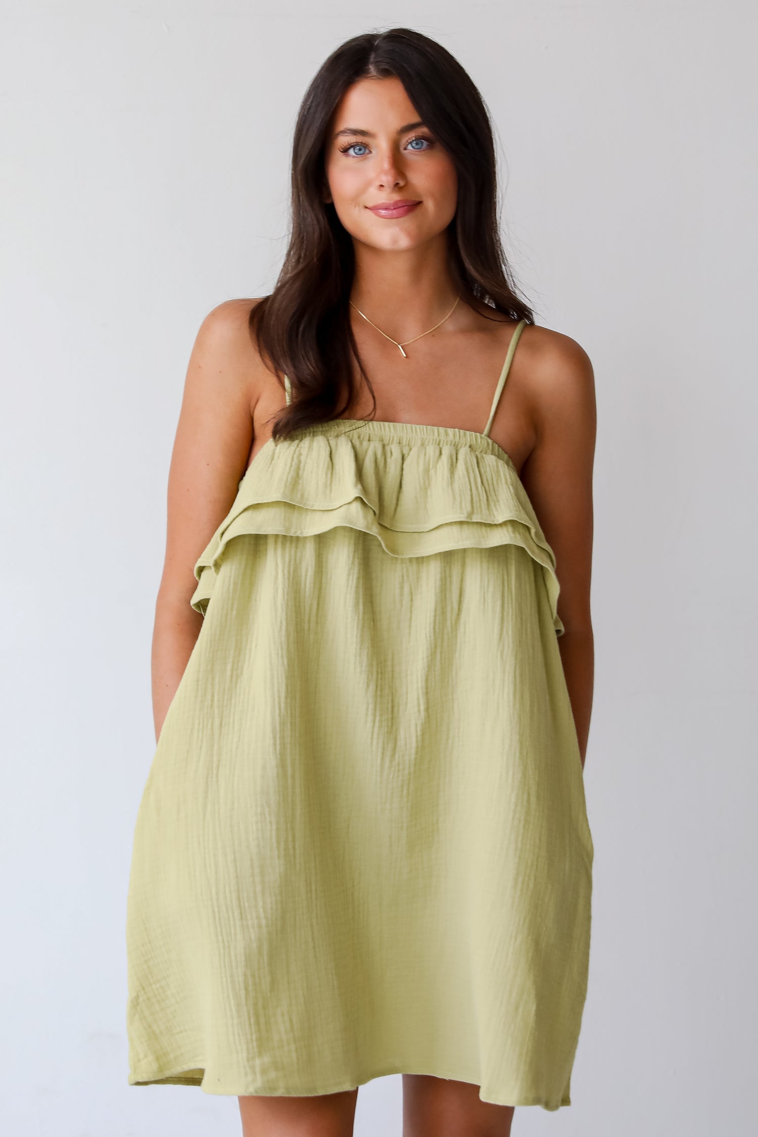 Adoring Sunshine Linen Mini Dress