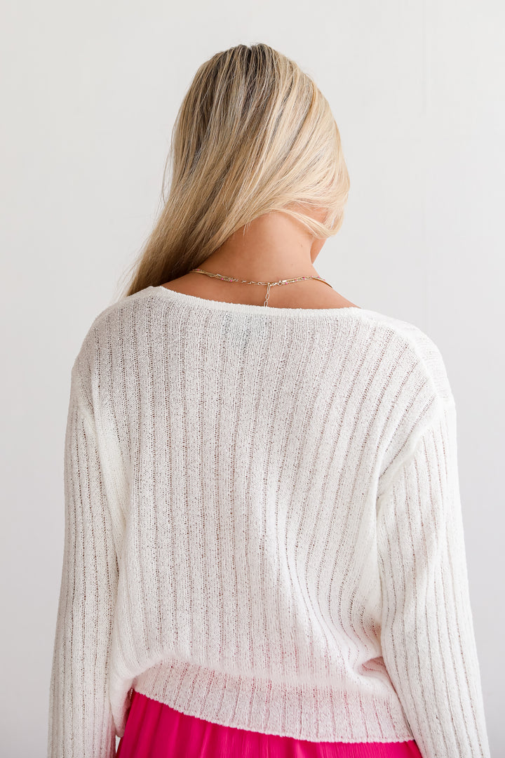 white Knit Cardigan for women