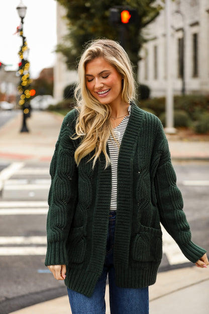 green Cardigan