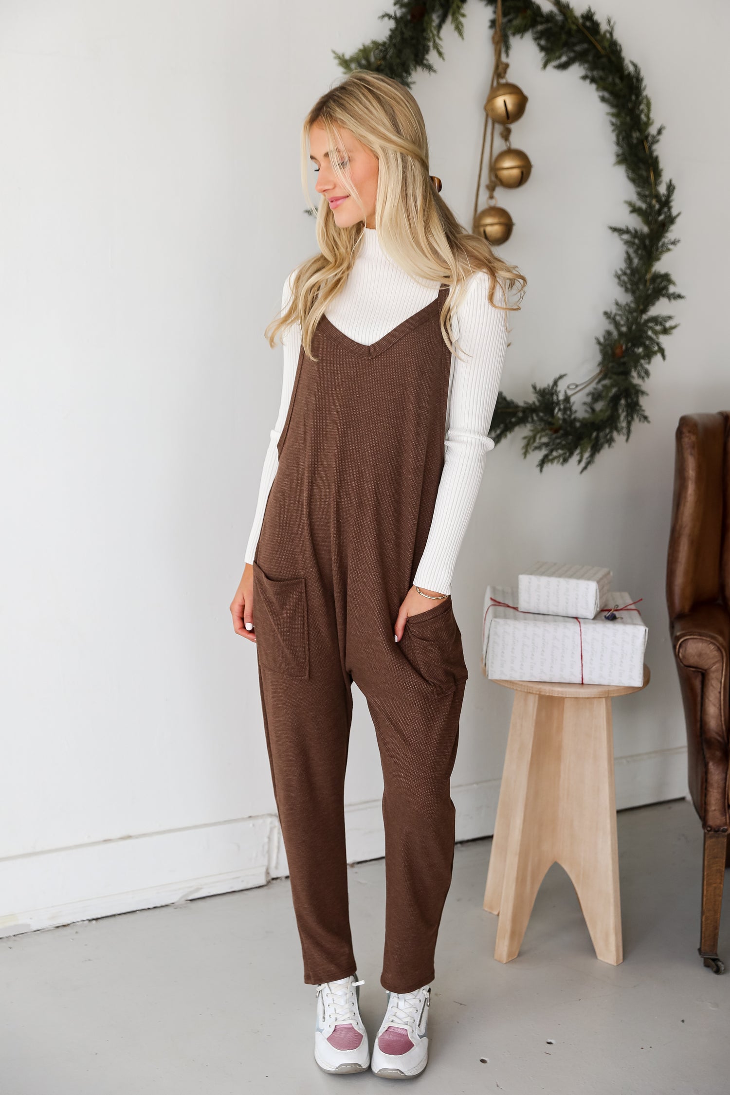 drop crotch jumpsuit