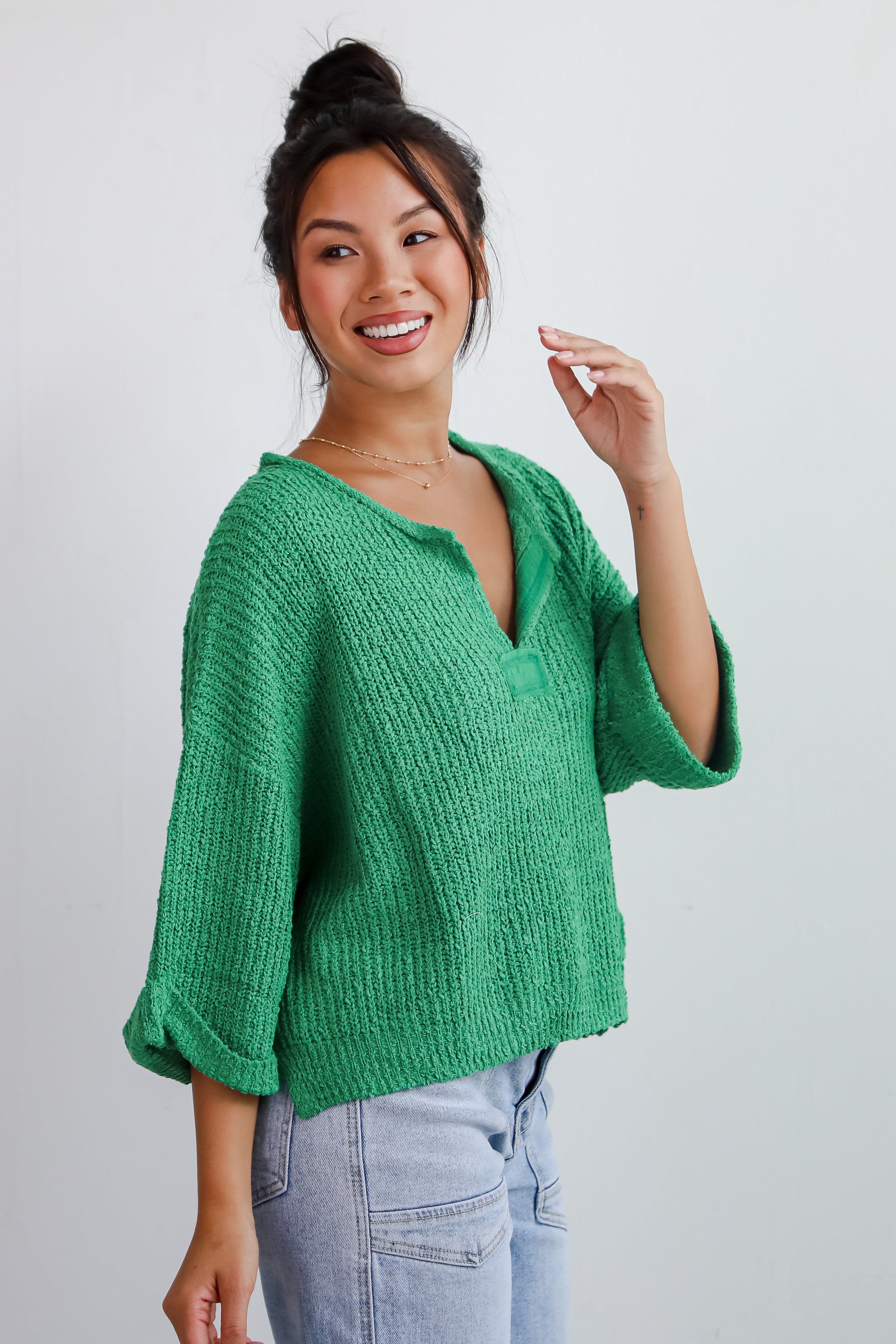 Cozy All Over Lightweight Knit Sweater