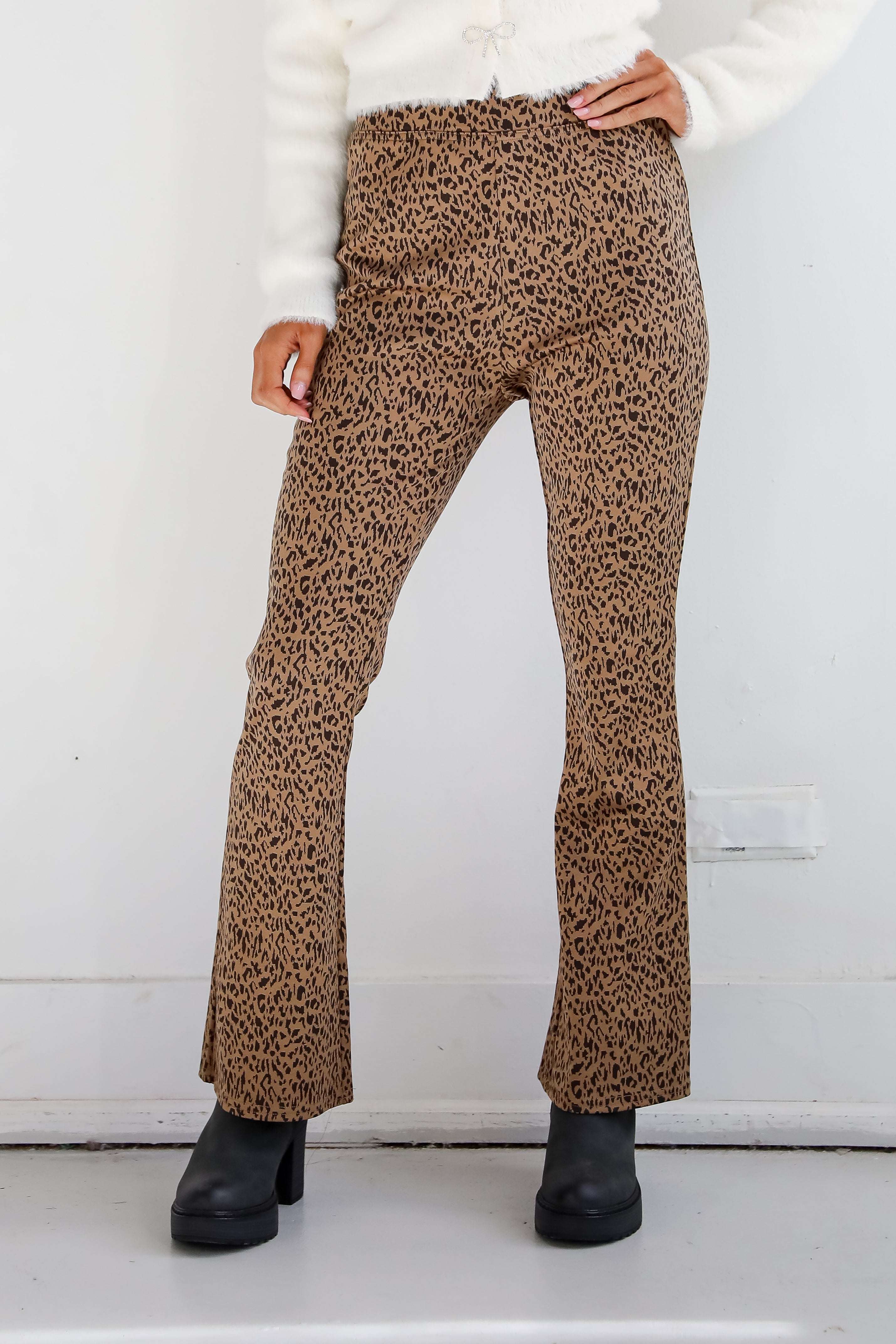 Wild Vision Leopard Flare Pants