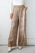 Wildly Poised Leopard Metallic Trouser Pants