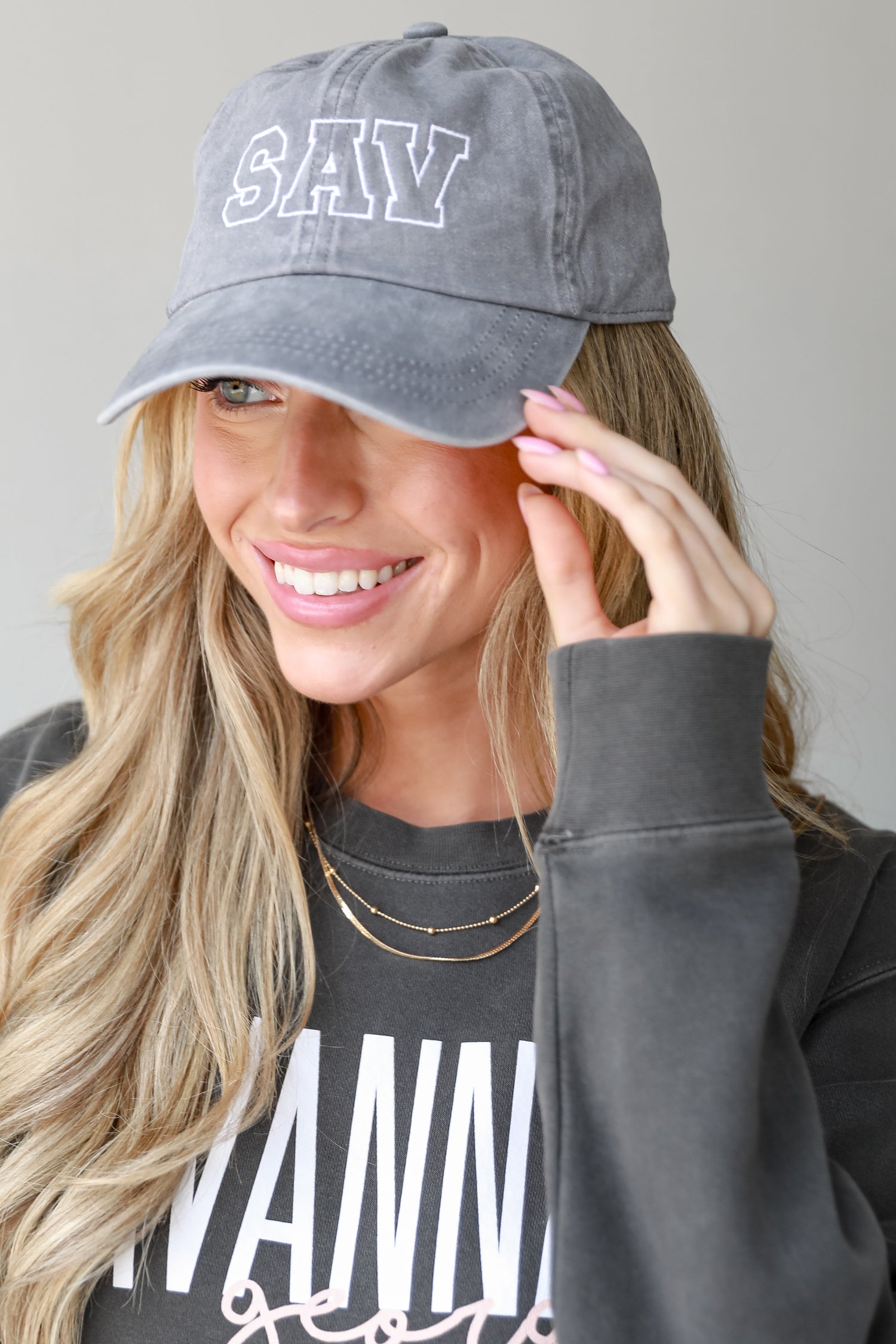 grey SAV Embroidered Hat