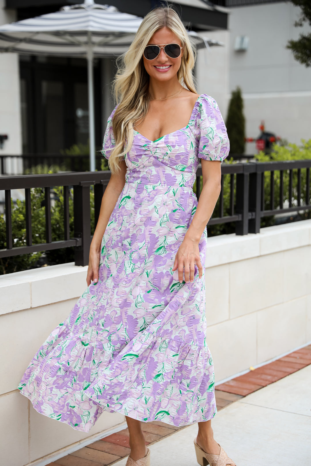 Cutest Sight Lilac Floral Maxi Dress