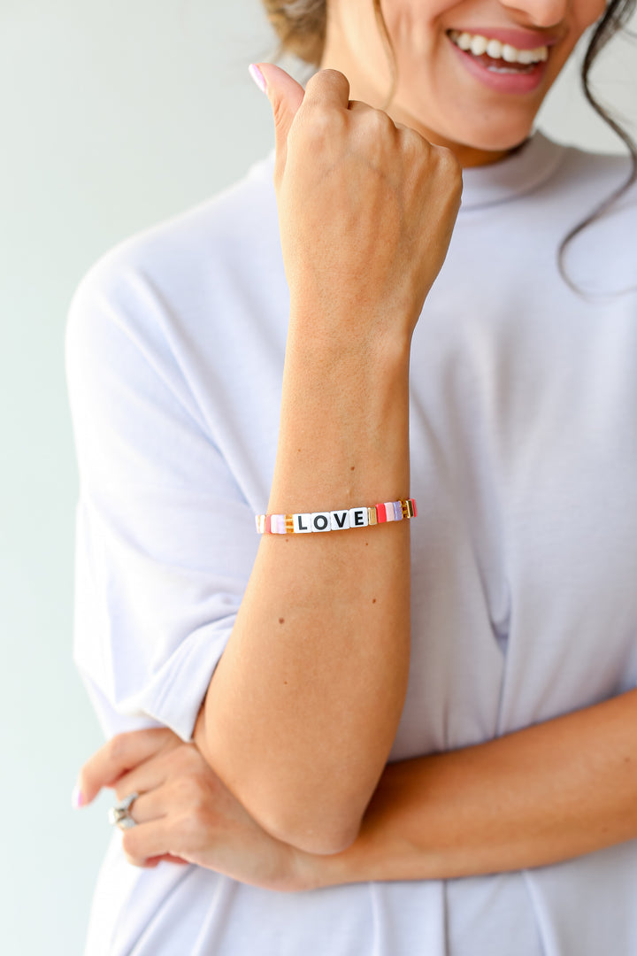 Beaded Love Bracelet close up